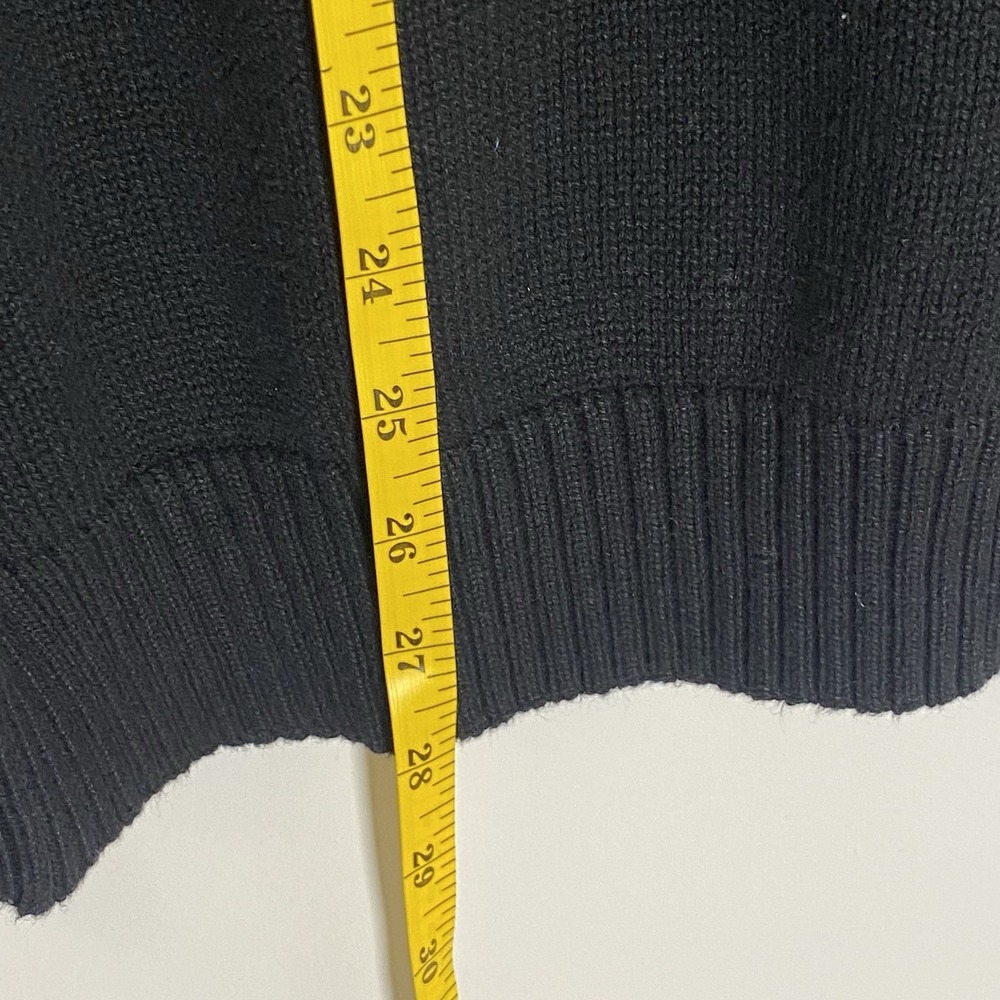 Oscar De La Renta Sweater Mens XL Black Argyle Tight Knit Quarter Zip Preppy‎ - Picture 16 of 16